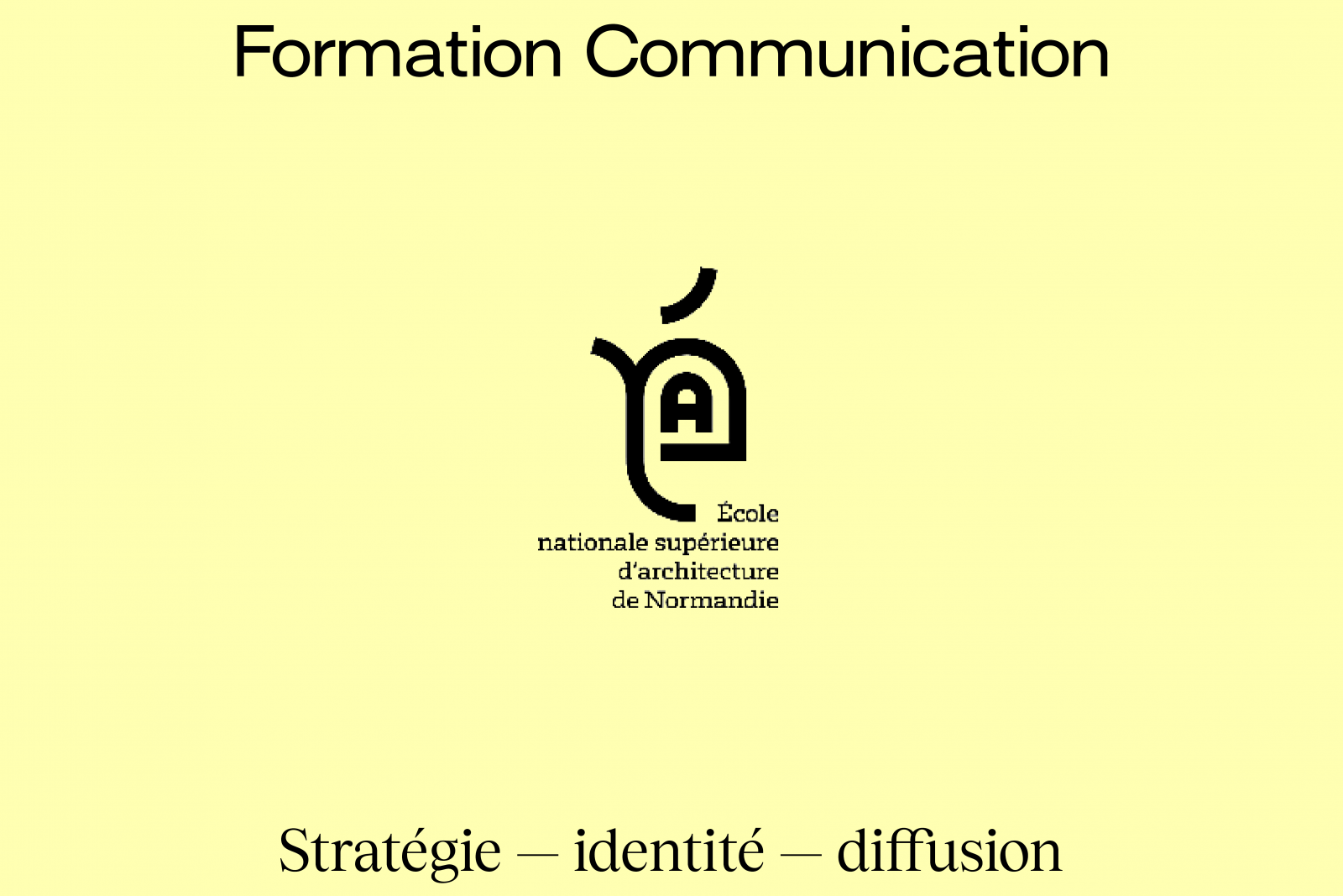 ensa normandie formation communication